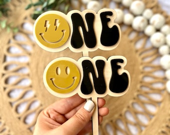 Een coole kerel taarttopper, retro verjaardag, retro feest, een leuke kerel, feestdecor, eerste verjaardagstaarttopper, taarttopper voor 1e verjaardag