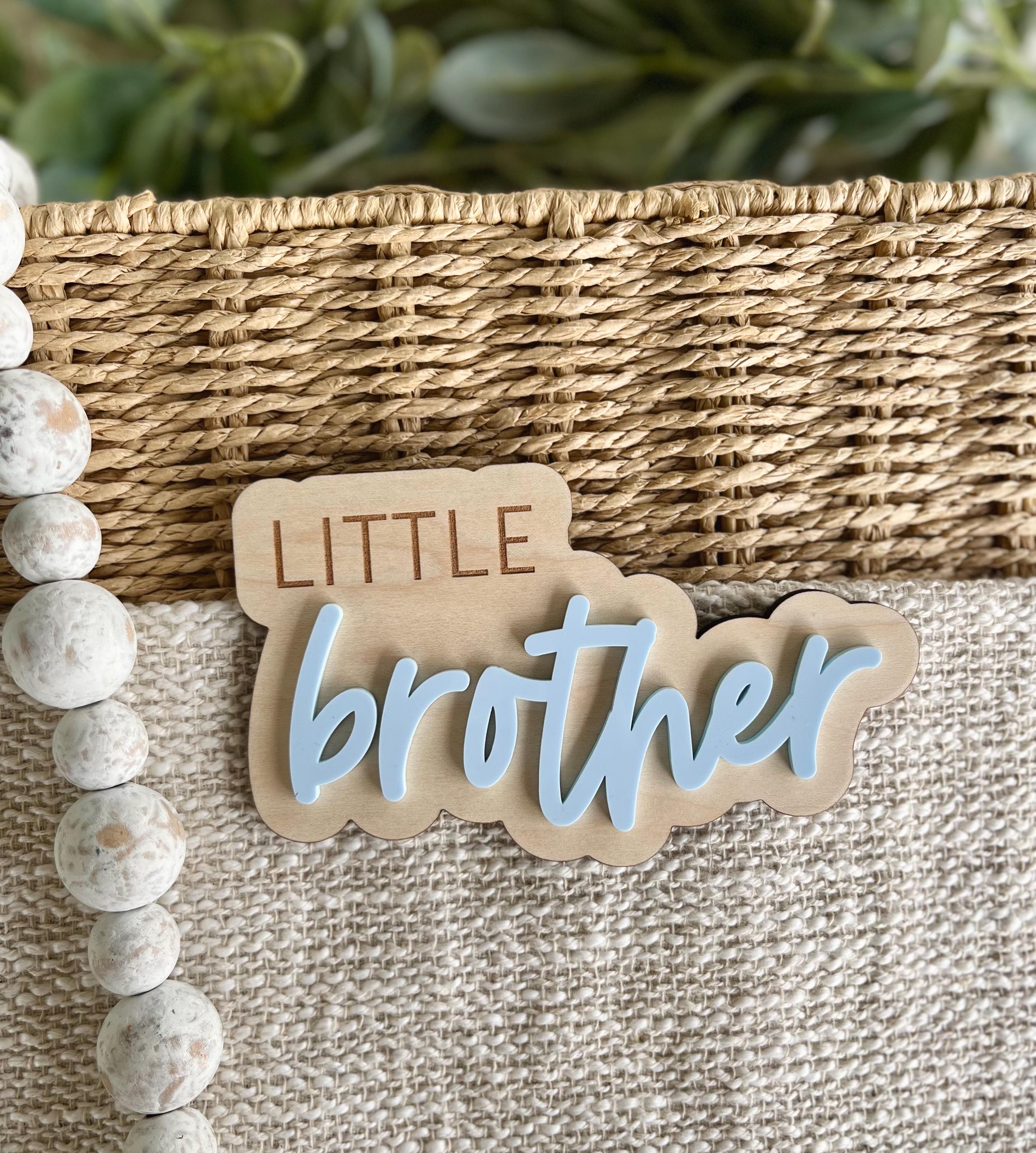 Simple Sibling Sign Little Sister Sign, Little Brother Sign, Mini Baby Name Sign, Name ...