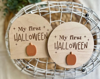 My First Halloween Sign, Baby's First Halloween, Newborn Photo Prop, Babys First Halloween Sign, My First Holiday Milestone, Milestone Sign