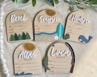 Baby Name Announcement, Baby Shower Gift, Hospital Name Announcement, Fresh 48 Photo Prop, Birth Stat Sign, Birth Stats, Boy Name Sign