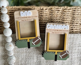 Fotomagneet vaderdag, cadeau voor papa, cadeau voor opa, fotolijst voetbal, fotomagneet voetbal, vaderdagcadeau, cadeau van kinderen