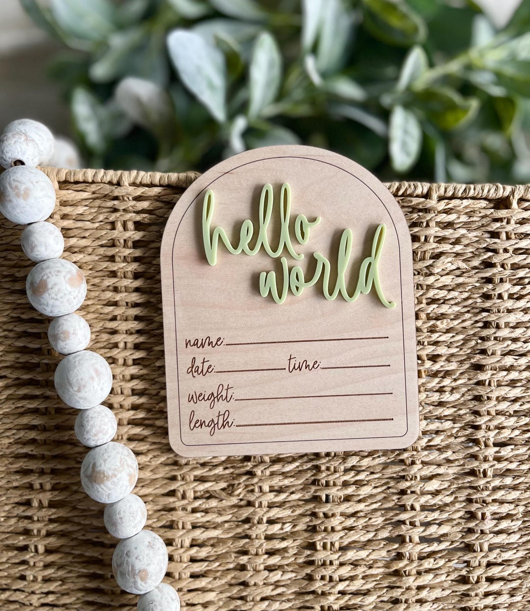 Baby Birth Announcement, Hello World Sign, Baby Birth Stat Sign ...
