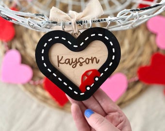 Tag voor mandje voor Valentijnsdag, cadeaulabel voor Valentijnsdag, gepersonaliseerd label voor mandje voor Valentijnsdag, label voor mandje hartcadeau, label voor autocadeau, Valentijnsdag