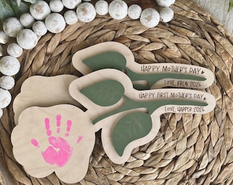 First Mother’s Day Handprint Sign, Mother’s Day Craft, DIY for Mom from Kids, Mother’s Day Keepsake, Flower Handprint for Mom