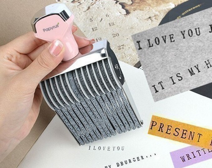 Perfect Alphabet Rolling Rubber Stamp Etsy