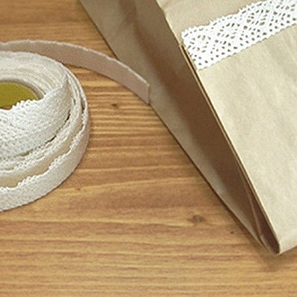 Natural Lace Adhesive Fabric Tape - 06.White (0.6in)