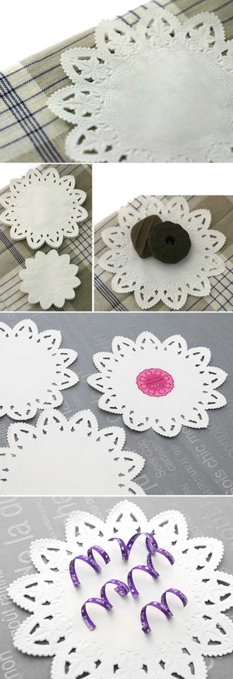 20 Star Lace Paper Doilies 8in