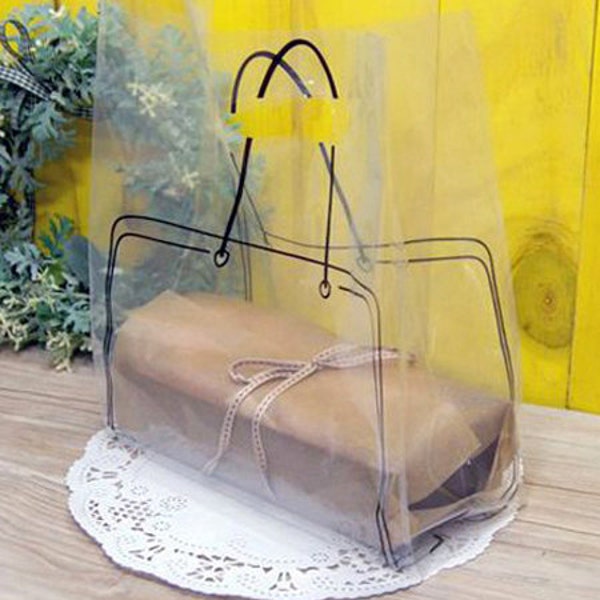 20 schwarze Linie Tasche Design transparente Taschen (9,8 x 13,6 Zoll)