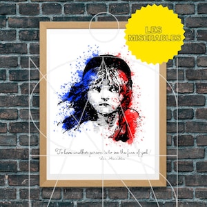 X LES MISERABLES - musical theatre digital print X