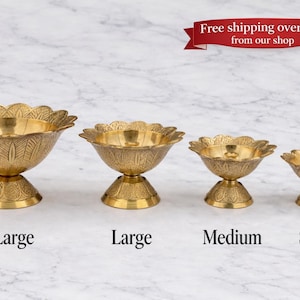 Handcrafted Brass Lotus Diya | Devdas Lamp | Hindu Pooja Oil Lamp