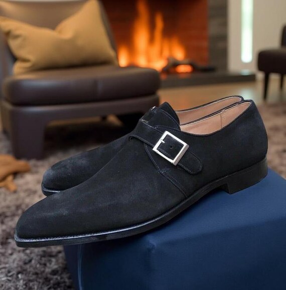 mens black dress shoes with silver buckle New Handmade Suede Formal Single Style for Pattern distribution format:Paper Sewing Pattern Crafted from premium calfskin PREFALL25EDIT Marryshe - Girl Formal