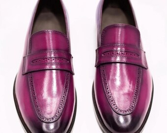 Latest Handmade Formal Halloween Genuine Leather Slip On Best Shoes Gift For Men