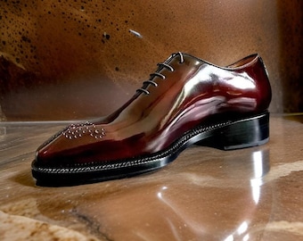 Moreschi Italy Hand Made Mens Burgundy Red Leather Loafers  display picture 1