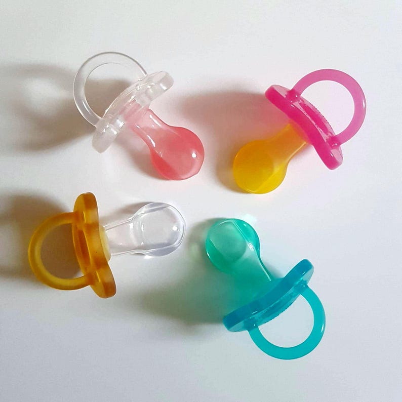Colorful Pacifier Adult Pacifier - Mix and Match - All Latex or Silicone Shields and ...