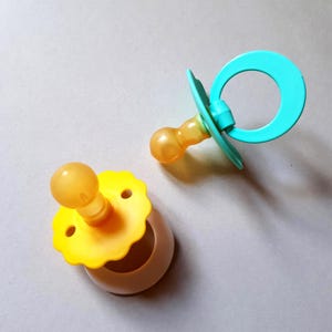 Cute baby latex cherry pacifiers - from Czechia - Flower and Teddy
