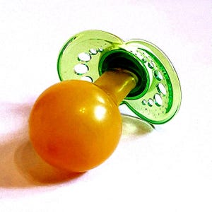 Adult pacifier - rarely seen big latex pacifier with &quot;Cherry&quot; teat