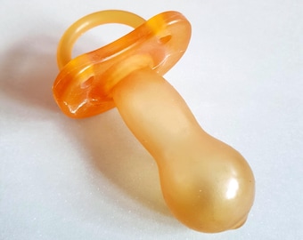 Schnuller für Erwachsene - großer außergewöhnlicher Schnuller - ganz aus Latex, massiv, Nippelsauger, vergrößerter, aufpumpbarer Latexsauger