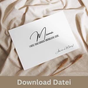 Geschenk Muttertag I Karte Muttertag zum Ausdrucken I Muttertagsgeschenk
