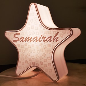 Lampe de nuit personnalisée pour enfants, cadeaux d&#39;anniversaire, lampe photo d&#39;anniversaire, lampe mignonne, lampe étoile, lampe de chevet, lampe usb