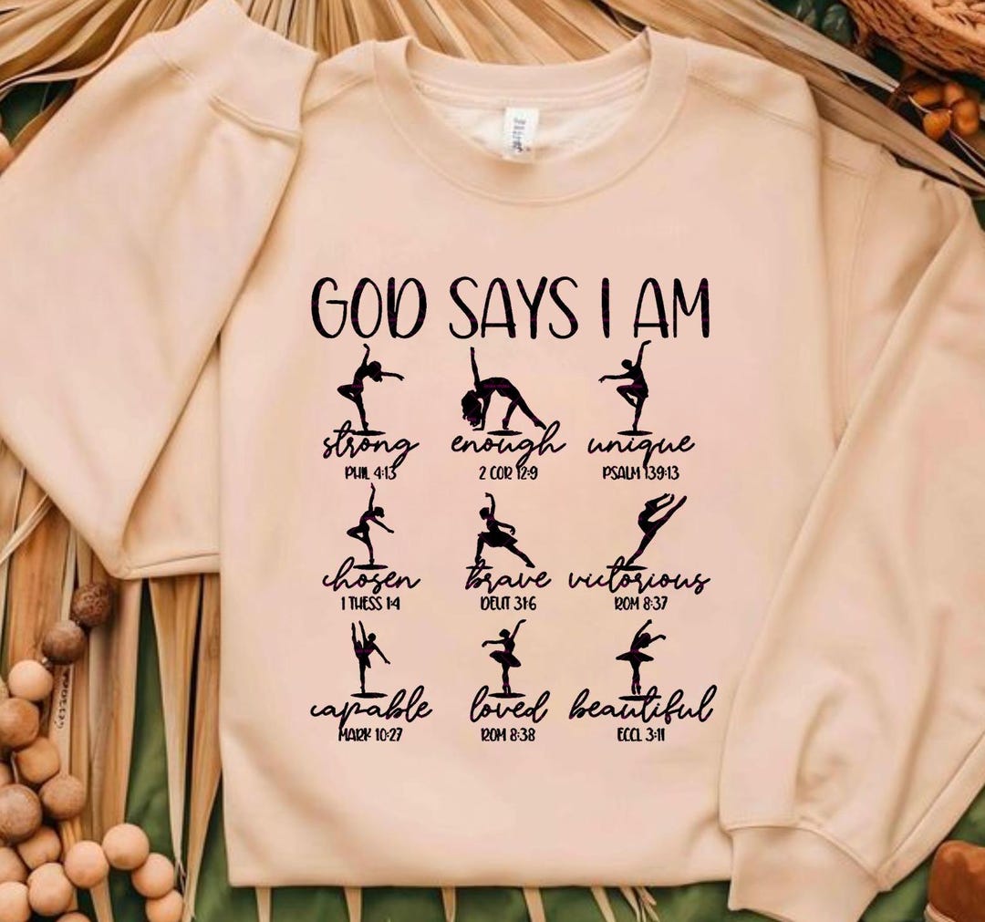 Girls Bible Verse Shirt, God Says I Am Cheerleading Svg File, Strong ...
