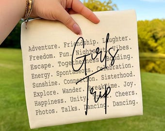 Girls Trip Shirt design, Best Friends Travel Typography Tee, Vacation Vibes Minimal Text Shirt, Girls Weekend Gift, Girls nighout, Party Png