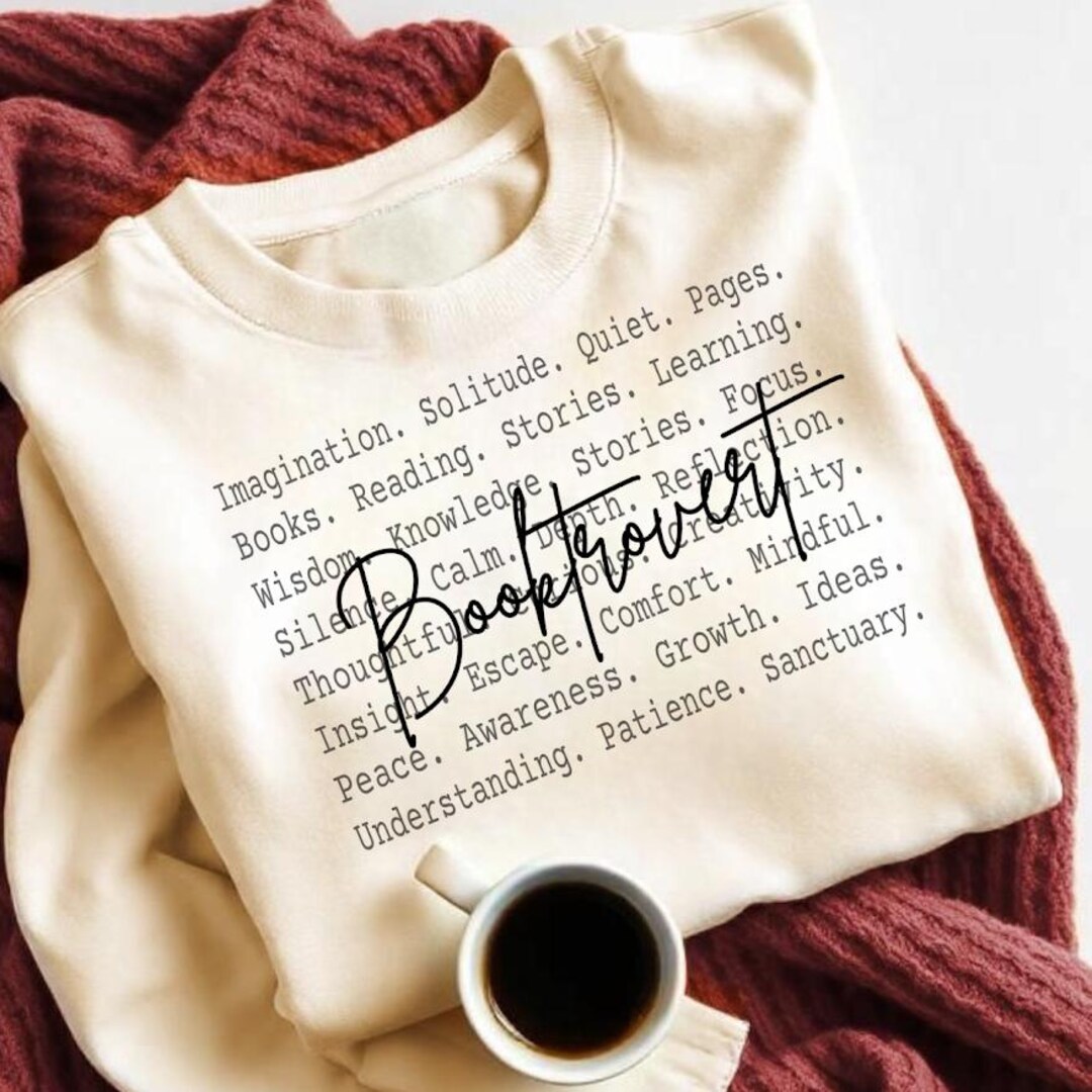 Book Lover Typography Tee, Booktrovert Shirt Png File,reader Introvert ...