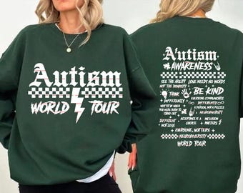 Autism World Tour Shirt Png, Neurodiversity Awareness Graphic Tee, Be Kind Inclusion Autism Acceptance Shirt, April month, Support shirt