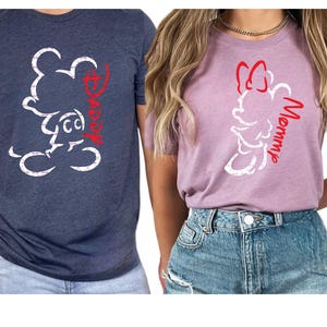 Mickey Mommy and Daddy Outline Svg Png file, Mickey Png, Mommy, Daddy, Mom and Dad Png, Cartoon Svg, Family trip Svg, Mickey mouse outline