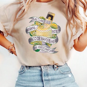 Margarita Cinco De Mayo Png, Salt Lime Party PNG, chemise Cinco De Mayo Pub Crawl, fichier numérique Fiesta drink, clipart bière citron vert, Girl Trip Png