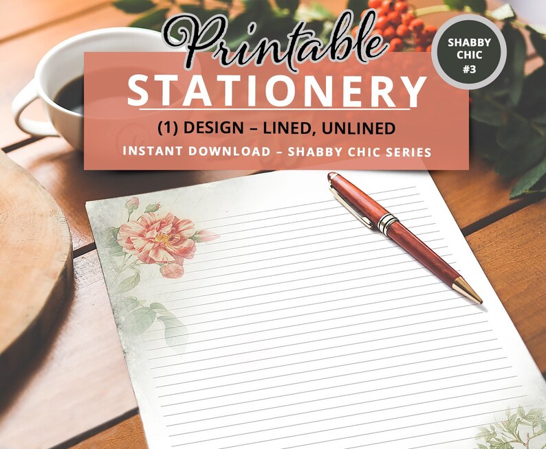 Printable Stationery Printable Note Paper Pen Pal Etsy