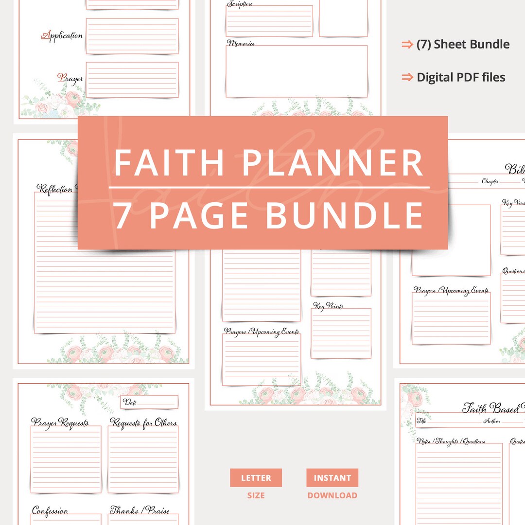 Faith Journal Printables Printable Bible Journal Study Sheets Prayer ...