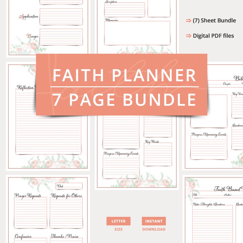 Faith Journal Printables Printable Bible Journal Study Sheets Prayer ...