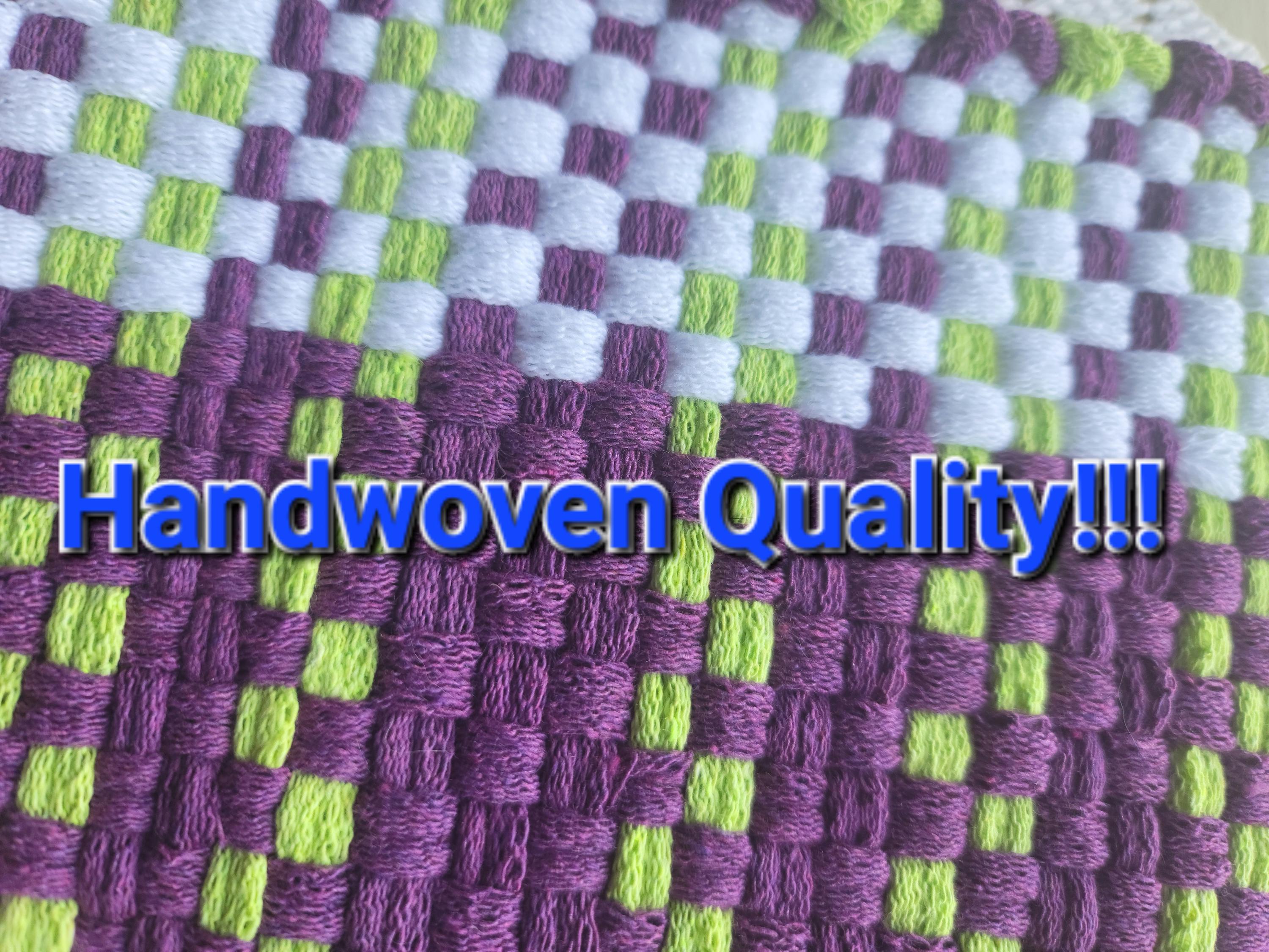 Purple, Green Designed Loom Potholder, Colorful Kitchen Decor, Handmade ...