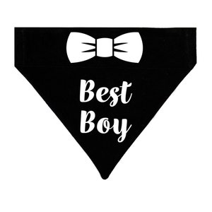 Best Boy Dog Bandana - Best Boy Pet Bandana - Wedding Dog Bandana - Bow Tie Dog Bandana