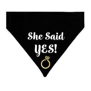 She Said Yes Dog Bandana - We Said Yes Dog Bandana - Wedding Dog Bandana - Wedding Pet Bandana