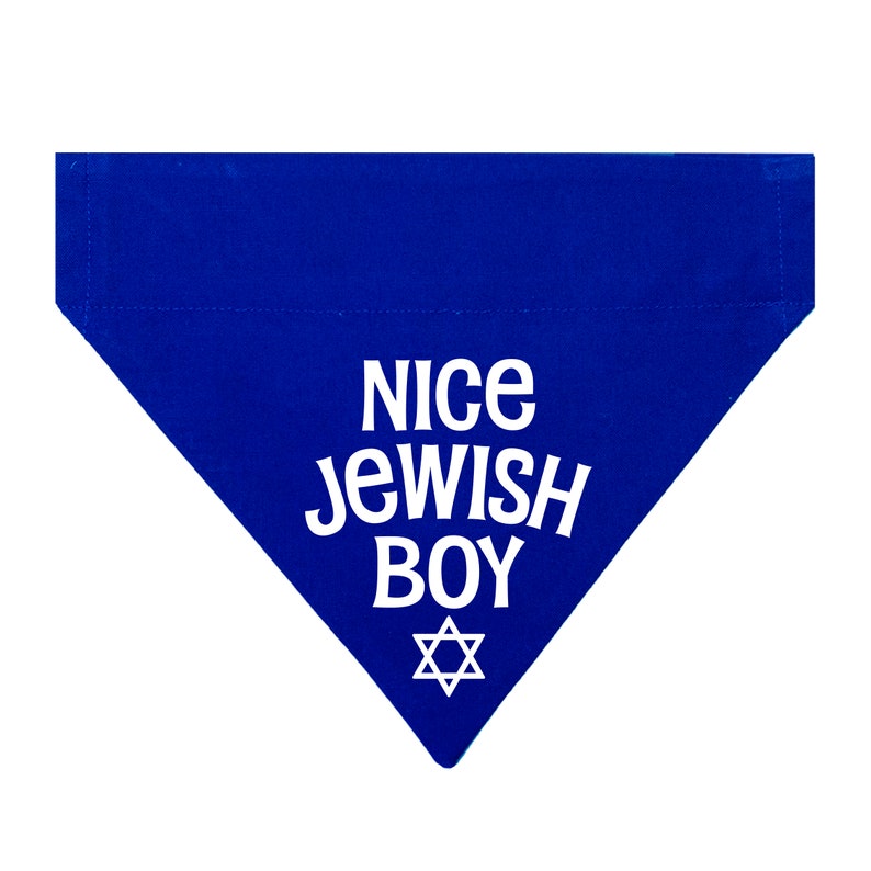 Nice Jewish Boy Pet Bandana Nice Jewish Girl Pet Bandana Hanukkah Dog and Cat Bandana Over the Collar Bandana image 2