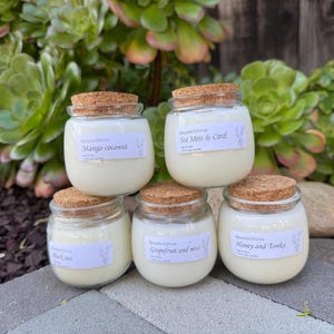 Scented Soy Wax Candle, Hand Poured Unique Candle, Soothing Aromatherapy, Relax Candle, Housewarming Gift, Cozy Spa Candle
