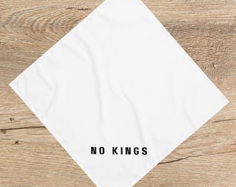 Protest-Bandana „Keine Könige“ | Aktivisten-Gesichtsmaske | Hunde-Taschentuch