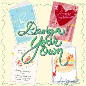 Tarjeta o invitación digital totalmente personalizable dibujada a mano: ¡diseña la tuya!