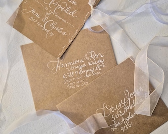 Custom Calligraphy Wedding Envelopes