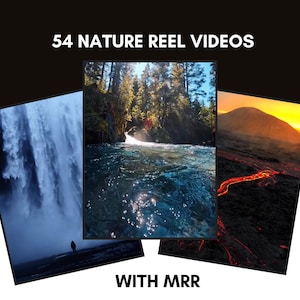 54 Nature Reel Videos for Instagram & TikTok, Aesthetic PLR Video Bundle, Relaxing Scenic Content, Resell And Monetize Digital Product