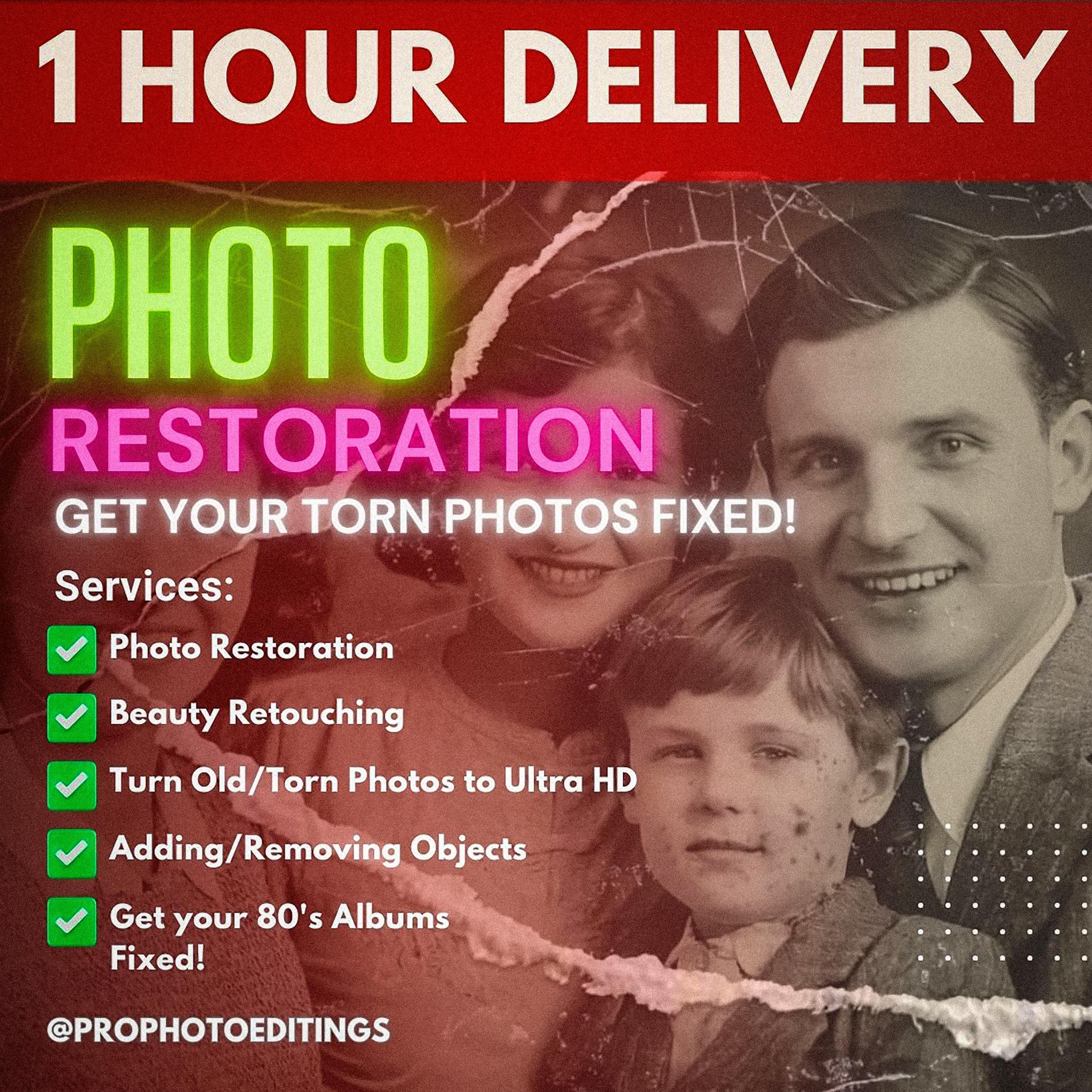 Old Photo Restoration Service: Photo Enhancement & Retouching