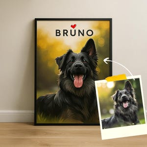 Custom Pet Portraits from Photos, Pet Memorial GIF, Dog Portrait, Pet Art Pet Drawing, Digital Download, Custom Pet Portrait Painting