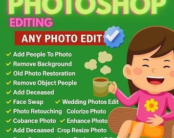 Photo Editing Photoshop Services: Professional Photo Editing, Restoration & Manipulation Custom Editing High-Resolution, PDF Edit, Photo Fix