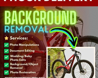Photo Editing Service: Background Removal & Restoration (Digital Download)