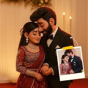 Custom Pixar Style Portrait from Your Photo | Personalized 3D Cartoon Character | Couple, Family, Pet Gift | Digital Pixar Art