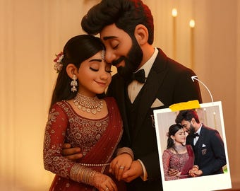 Custom Pixar Style Portrait from Your Photo | Personalized 3D Cartoon Character | Couple, Family, Pet Gift | Digital Pixar Art