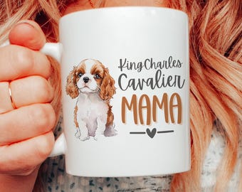 Cavalier King Charles Spaniel Mama Coffee Mug: Watercolor Puppy
