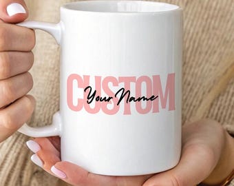 Personalized Coffee Mug: Custom Ceramic Cup, Birthday Gift