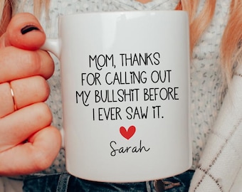 Koffiemok grappige moeder, gepersonaliseerd cadeau voor moeder